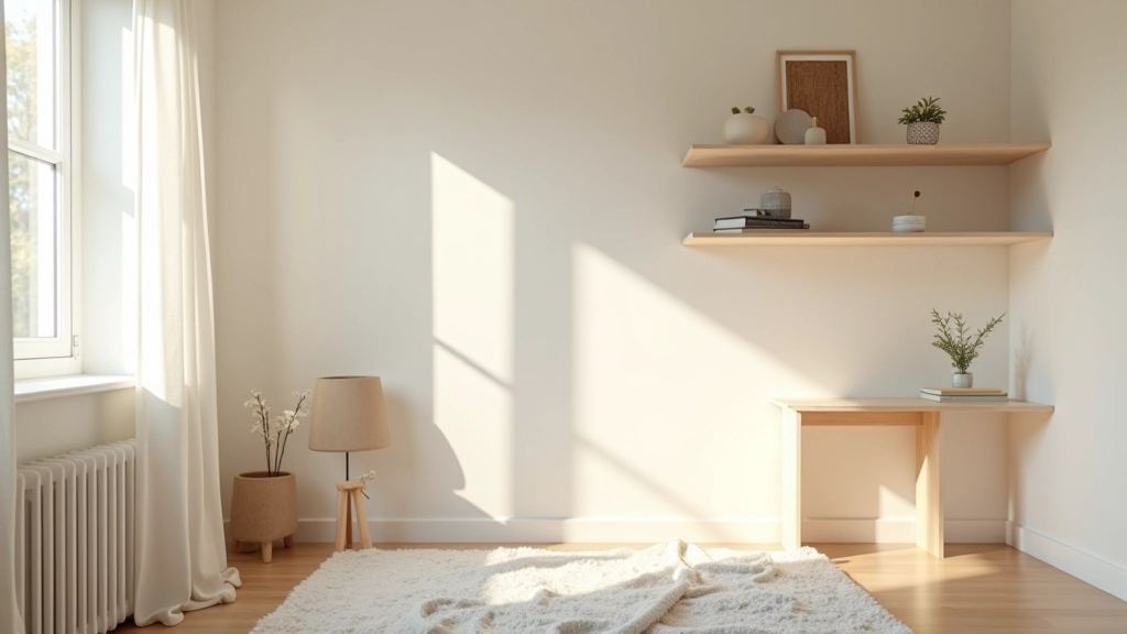 Minimalist living space with decluttered room